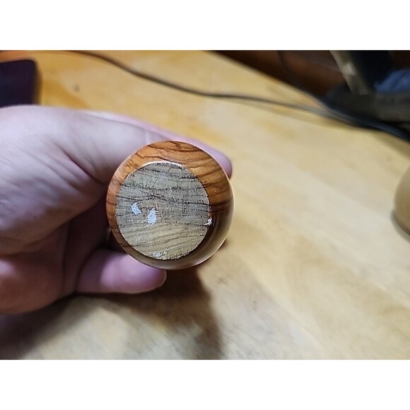 Vintage Turned Wood Salt & Pepper Shakers – Mid-Century Modern Tableware - Picture 9 of 10